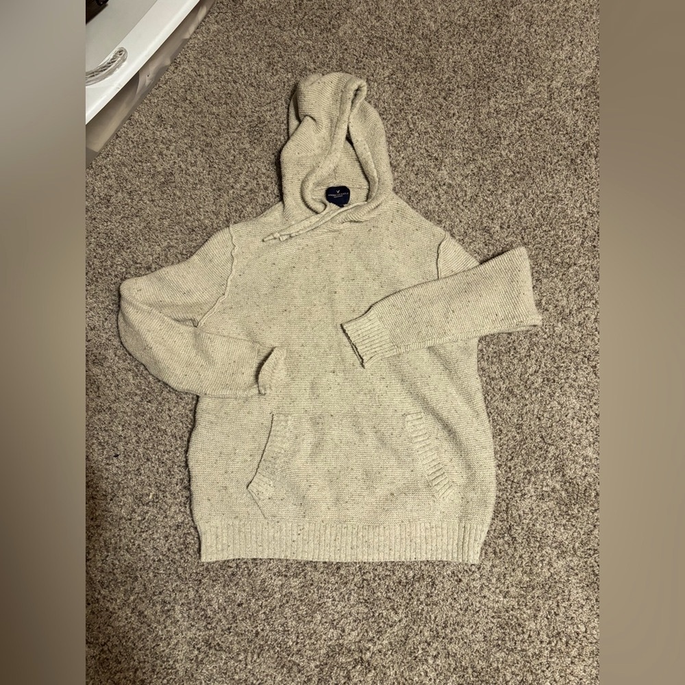 Sweater hoodie with front pocket